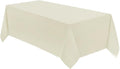 VidaFete Tablecloth 90 * 156inch Rectangle Table Cloth Polyester, Stain Wrinkle Resistant Polyester Dining Table Cover for Kitchen Dinning Party Wedding Rectangular Tabletop Buffet Decoration(Ivory)