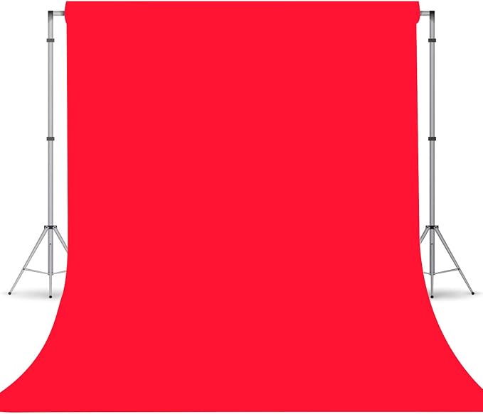 Red Photography Backdrop for Photoshoot, Fabric 8x10ft | Versatile Studio Photo by TERSUM