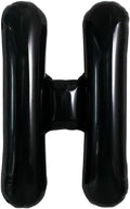40 Inch Black Letter H Foil Balloon, Large Jumbo Mylar Helium Alphabet Balloon by Unknown