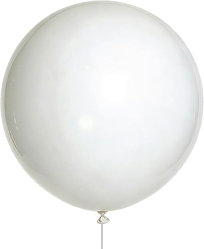 White Balloons Birthday Decorations 10 Pack 36 inch Round Wedding Ballons by BOMSI