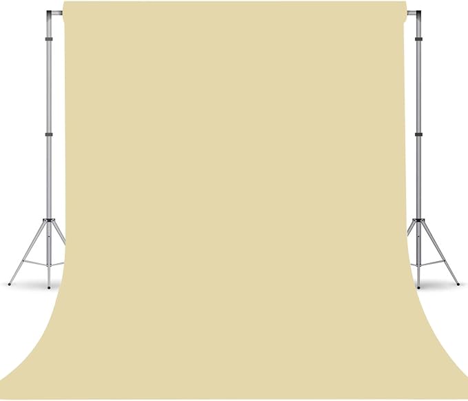Tan Photography Backdrop for Photoshoot, Fabric 8x10ft | Versatile Studio Photo by TERSUM