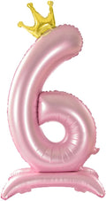42 Inch Pink Foil Number 6 Balloon, 6th Pink Birthday Decorations | Giant by Alainzeo