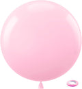 Bezente Pastel Pink Latex Round Balloons 36 Inch 8 Pack | Pink Large Thick Big by Bezente