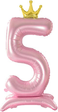 42 Inch Pink Foil Number 5 Balloon, 5th Pink Birthday Decorations | Giant by Alainzeo