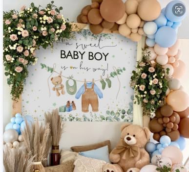 Mocsicka Sweet Baby Girl Princess Pink Greenery Backdrop - Image 2