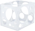 Worown Large Collapsible Balloon Sizer Box, 18 Holes White Plastic Cube by Worown