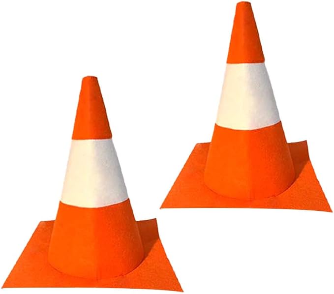 Traffic Cone Costume Hat Adult Halloween Construction Orange Traffic Cone Hat by Unknown
