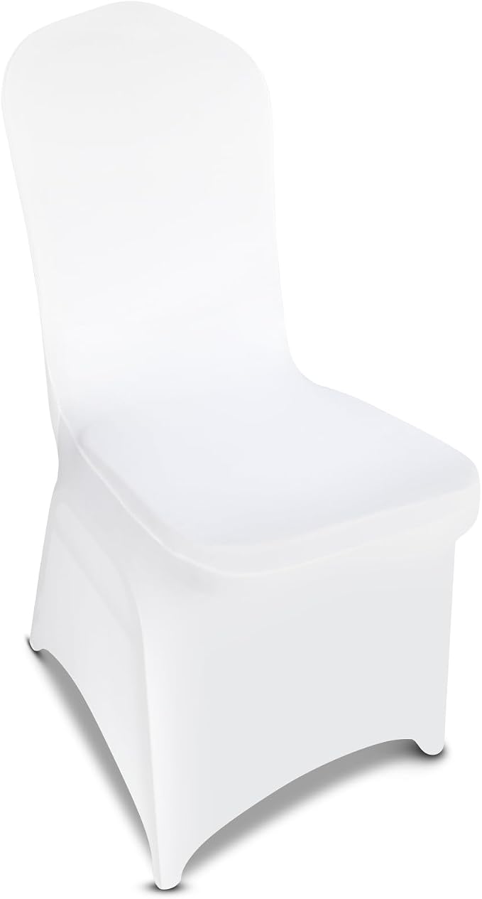 100 Pieces White Chair Covers by LGJIAOJIAO
