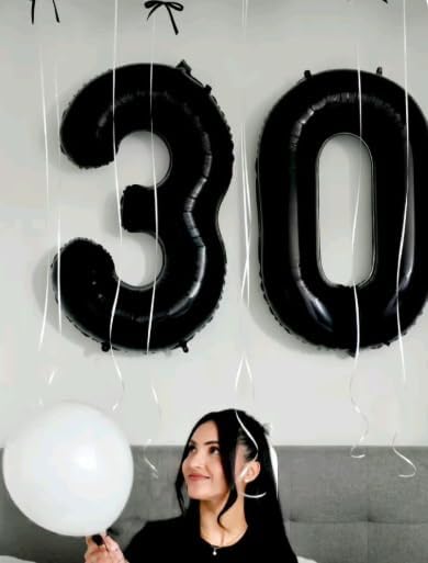 Black 40 Inch 0 Number Balloons, Balloon Decorations - Image 8