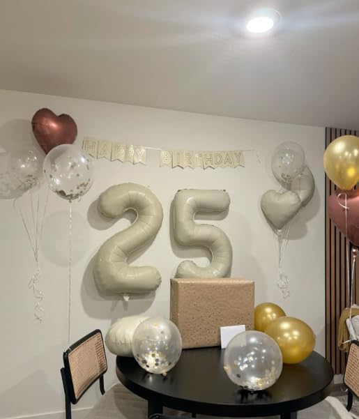 Cream White 40 Inch Large Number 15 51 Birthday Balloon, 15 51 Birthday - Image 6