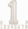 TONIFUL 40 Inch Cream White Large Numbers Balloon 0-9 Birthday Party Decor by TONIFUL