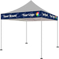 Customizable Canopy Tent Banner and Optional Valance, Add Your Brand and Logo. by MUSTNY
