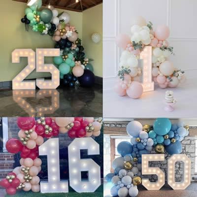 3FT Light Up Numbers Letters, Marquee Light Up Letters, Giant Mosaic Balloon - Image 7