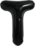 40 Inch Black Letter T Foil Balloon, Large Jumbo Mylar Helium Alphabet Balloon by Unknown
