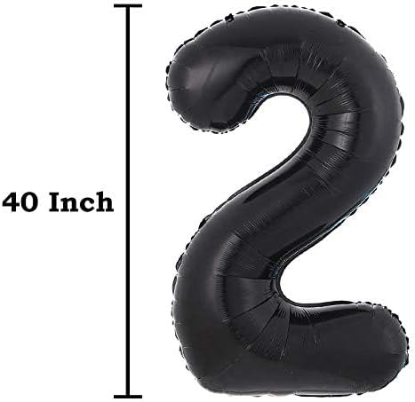 40inch Jumbo Black 21 Number Balloons - Image 3