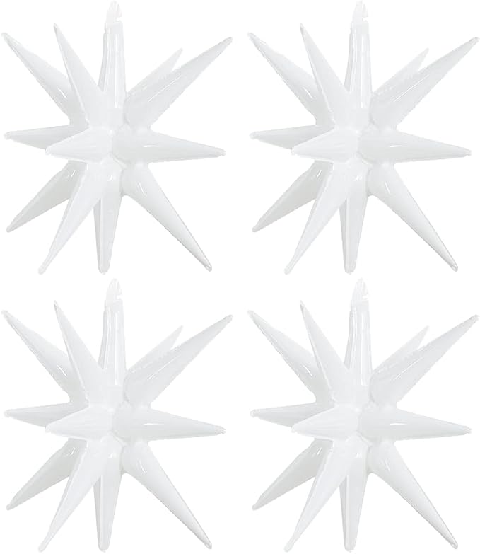 TONIFUL 4 Pcs Explosion Star Balloons White Foil Balloon Party Decorations | 22 by TONIFUL