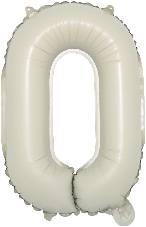 16 inch Cream Letter A to Z Alphabet Number 0-9 Foil Balloons Letter Birthday by RUIANSI