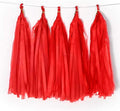 Red Tissue Paper Tassel DIY Hanging Paper Decorations Party Garland by Binpeng