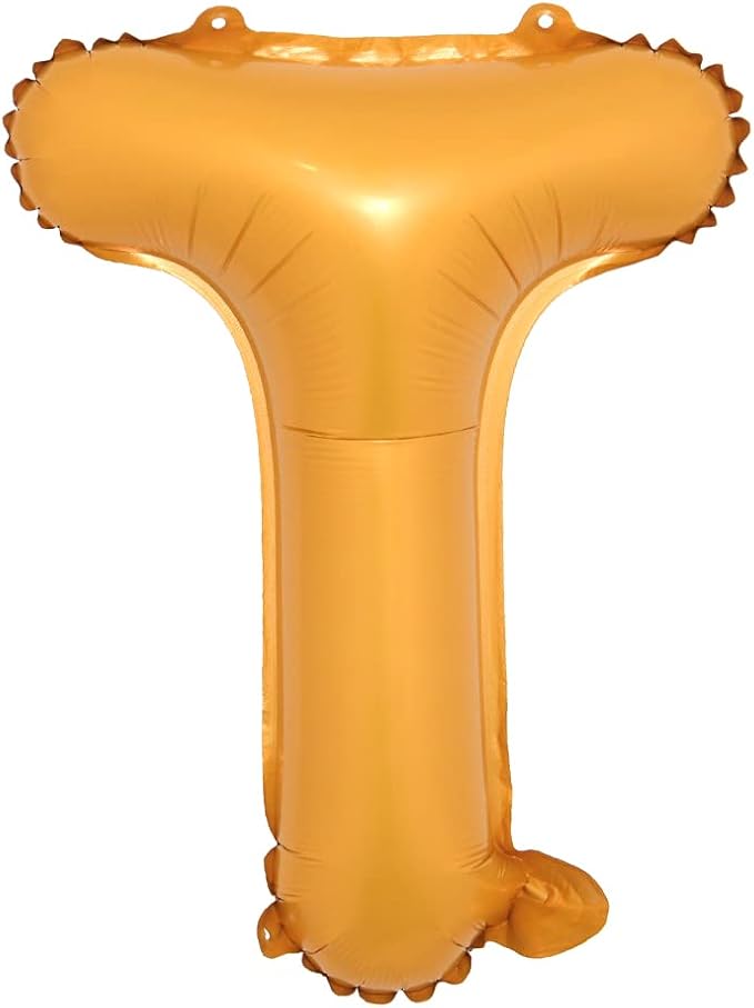 16" inch Single Orange Alphabet Letter Number Balloons Aluminum Hanging Foil by RUIANSI