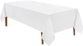 VidaFete Tablecloth 60 * 120inch 1pack Rectangle Table Cloth Polyester, Stain Wrinkle Resistant Dining Table Cover for Kitchen Dinning Party Wedding Rectangular Tabletop Buffet Decoration(White)