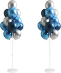 Leesoot 2 Sets 62inch Blue Silver Floor Balloon Column Kit Stand by Unknown