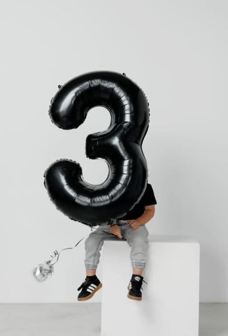 40 Inch Black 23 Large Number Balloon, 23 32 Black Birthday Party Decorations - Image 6