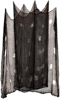(80 x 200 in. Halloween Creepy Cloth, Spooky Giant Cheese Cloth Tapestry for Halloween Party Supplies Decorations Outdoor Yard Home Wall Decor, Black by DealKits