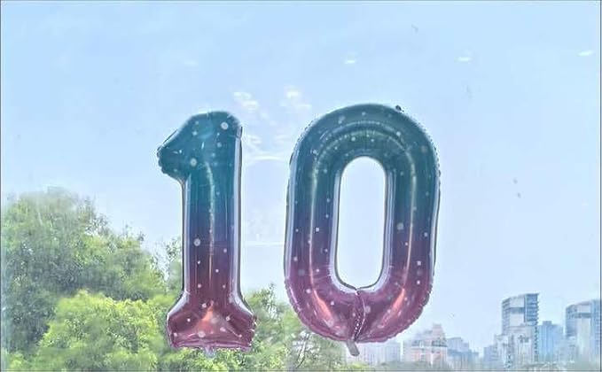 0 Balloon - Starry Sky Birthday Number Balloons, 40 Inch Party Decorations | - Image 8