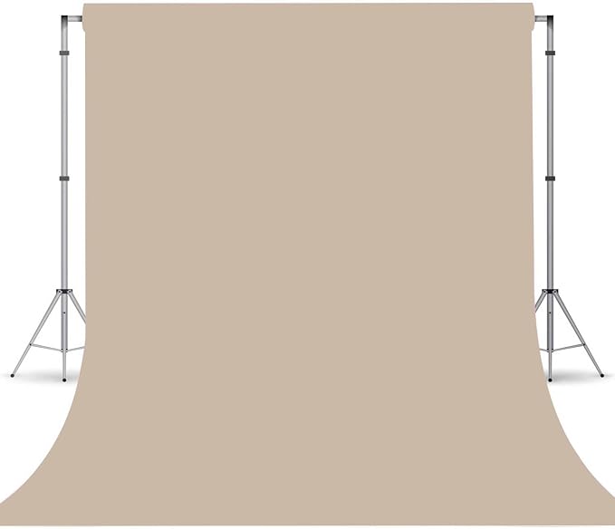 Beige Photography Backdrop for Photoshoot, Fabric 8x10ft | Versatile Studio by TERSUM