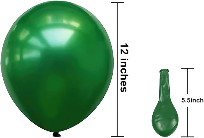 KBZVNAF Dark Green Latex Party Balloons - Image 2