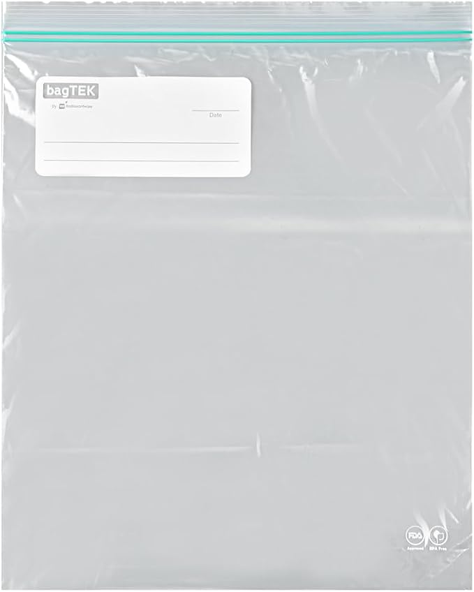 Restaurantware Bag Tek 2 Gallon Storage Zip Bags 25 Disposable Zipper Pouch Bags - Image 11