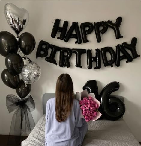 Black Number 5 Balloon 40 inch, Balloon numbers party supplies, deco photo shoot - Image 7