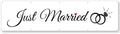 Just Married Flag Banner Outdoor Indoor Decoration Flag Double Stitched by Cayyon