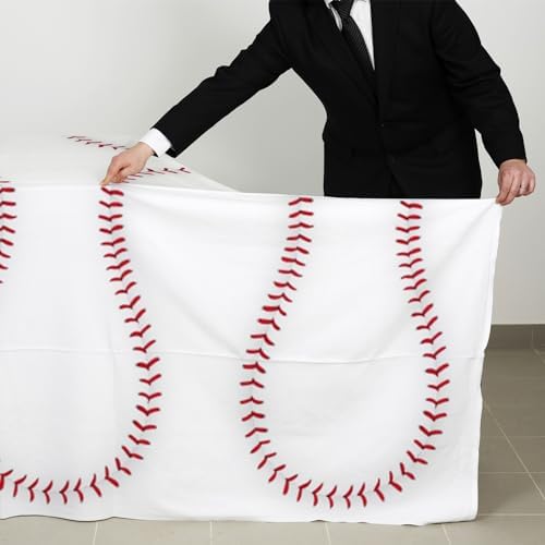Gatherfun Baseball Party Supplies: 2-Pack Baseball Birthday Decorations with Disposable Plastic Tablecloth - Table Cover for Baseball Games & Parties, 54 x 108 Inch - Image 5