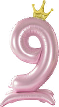 42 Inch Pink Foil Number 9 Balloon, 9th Pink Birthday Decorations | Giant by Alainzeo