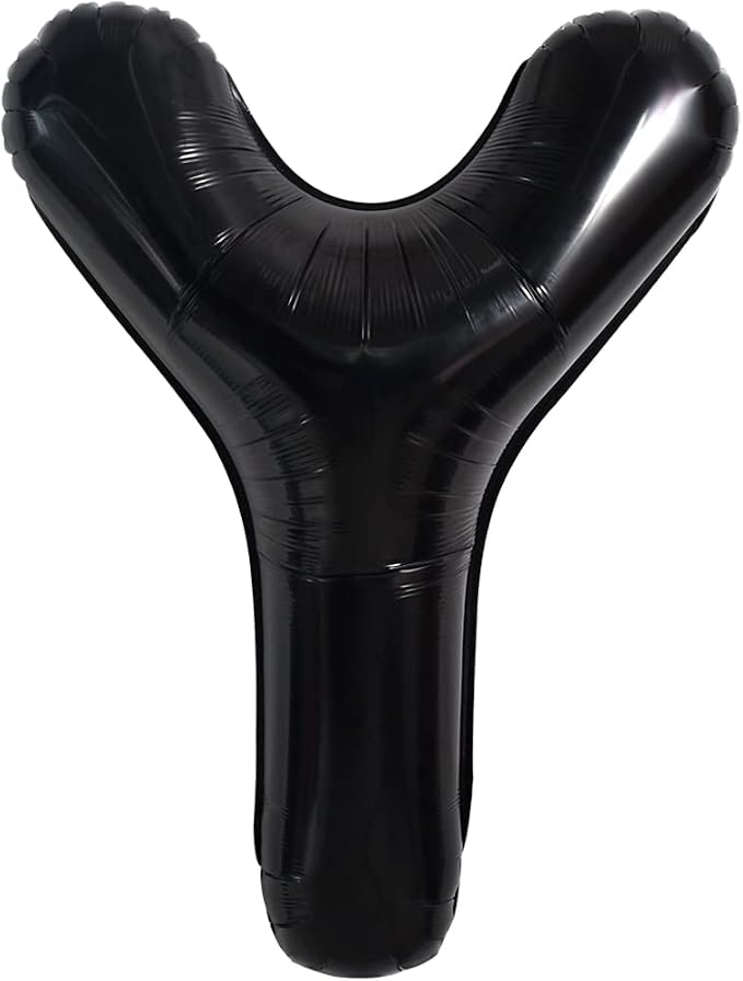 TONIFUL 40 Inch Large Black Y Letter Balloon by TONIFUL