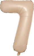 40 inch Caramel Cream Color Number Balloons 0-9 Large Digital Foil Helium Brown by RUIANSI