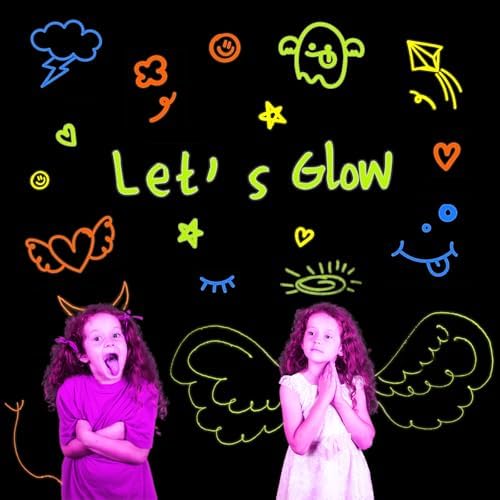Mega-L Glow in the Dark Party Supplies, Neon DIY Backdrop, 5.2 x 6.8 Ft - Image 4