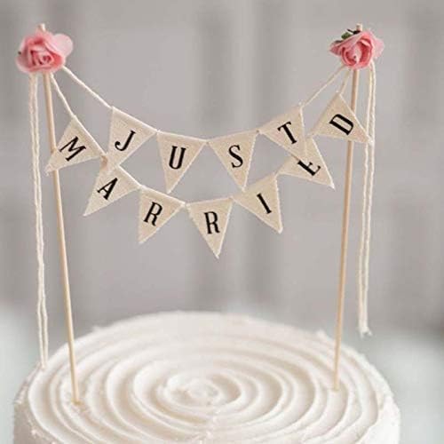 Wedding Cake Topper Ivory Durable Cotton Wood Pole by Acuteye