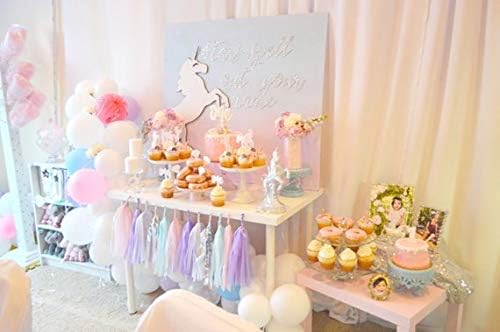 Fonder Mols Mermaid Tassel Garland Tissue Paper Birthday Banner - Image 2