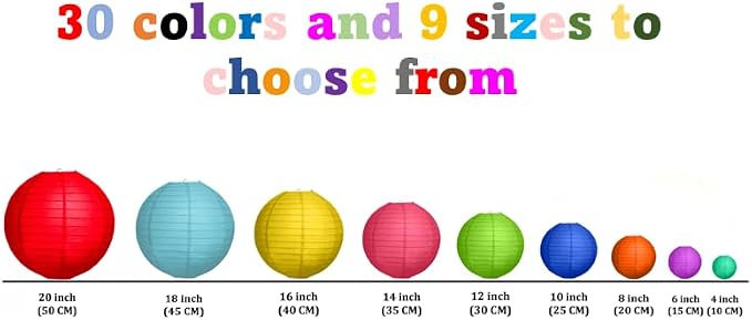 Pack Of 3 Round Paper Lanterns Lamp Wedding Birthday Party Decoration - Image 9