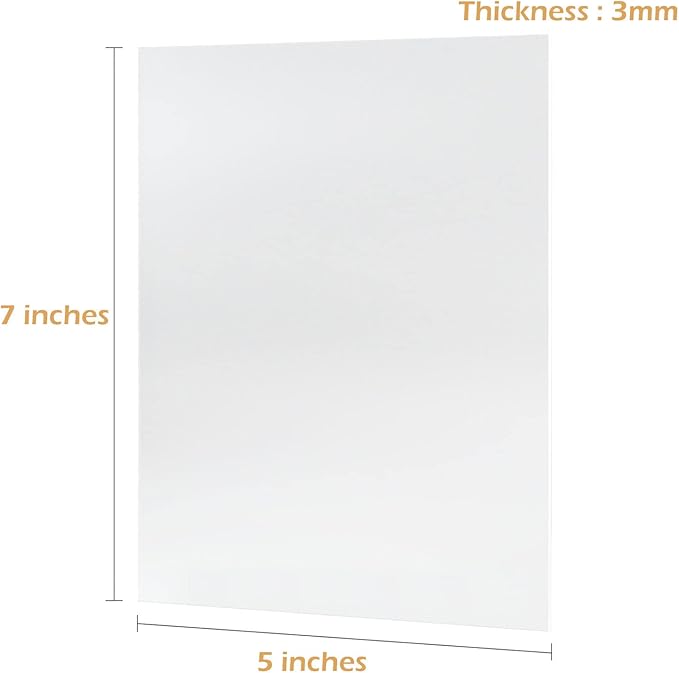 10 Pack Frosted Acrylic Sign Blank for Table Numbers, 5 x 7 Inch Acrylic Blank Frosted Sheet Sign 1/8 inch Thick, Use for DIY Wedding Table Signs, Wood Base NOT Included