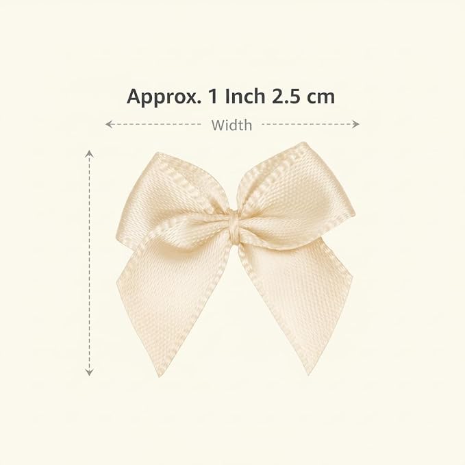 100 Mini Satin Ribbon Bows, Small Bows - Image 4