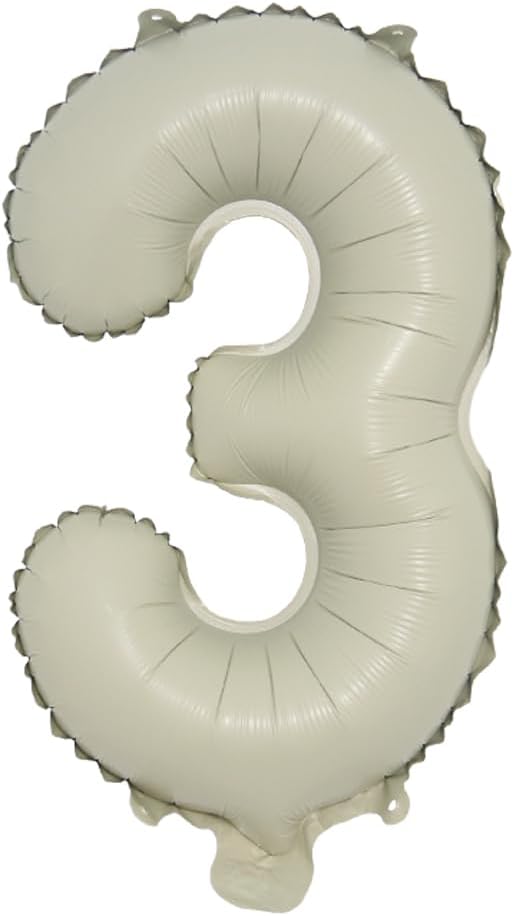 16 inch Cream Letter A to Z Alphabet Number 0-9 Foil Balloons Letter Birthday by RUIANSI