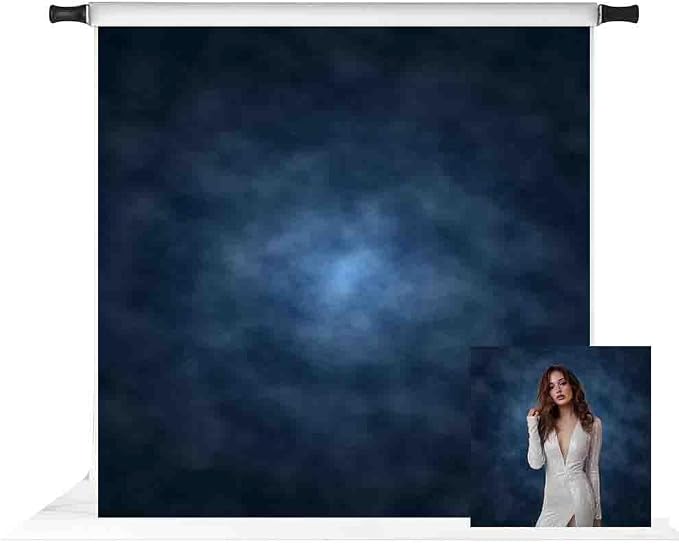 Kate 8x8ft Dark Blue Abstract Photography Backdrop Blue Abstract Textures by KateBackdropforPhotography