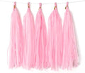 Pink Tissue Paper Tassel DIY Hanging Paper Decorations Party Garland by Binpeng
