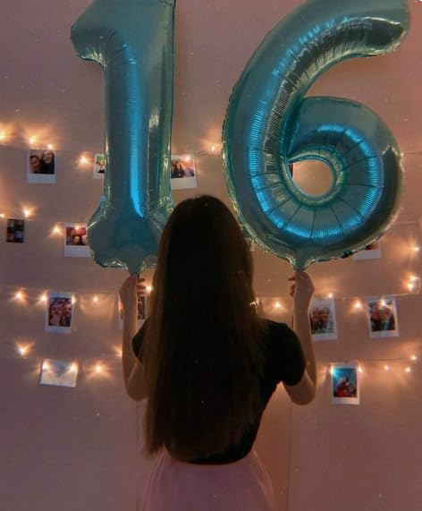 Pearl Blue Number 9 Balloon 40 inch, 9th Birthday Party Balloons Decorations | - Image 6
