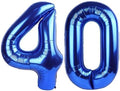 40 Balloon Number for 40th Birthday Decorations Women Men, Dark Blue | 40In by Mluchee