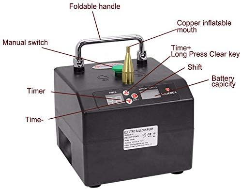 Lagenda Balloon Inflator B231 Portable Electric Balloon Pump Professional - Image 6