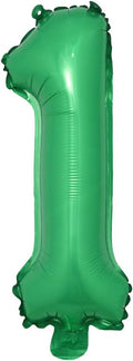 16 inch Green Alphabet Letter and Number Balloons Set Package, Aluminum Hanging by RUIANSI